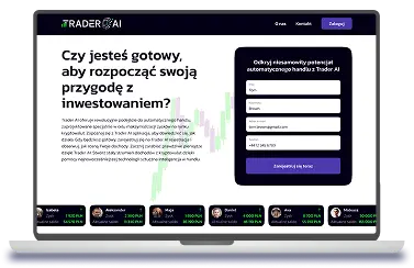 Trader AI platform signup form
